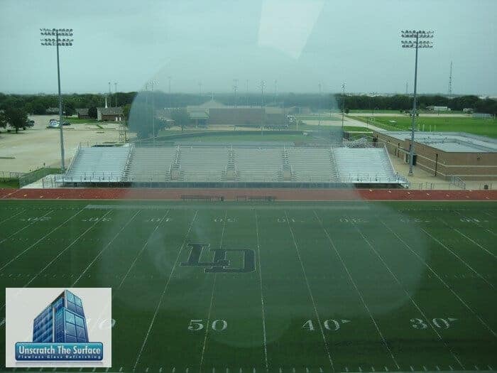 Tempered Window Resurfacing - Epic Results | Dallas TX Tempered Window Resurfacing Pressbox Dallas TX