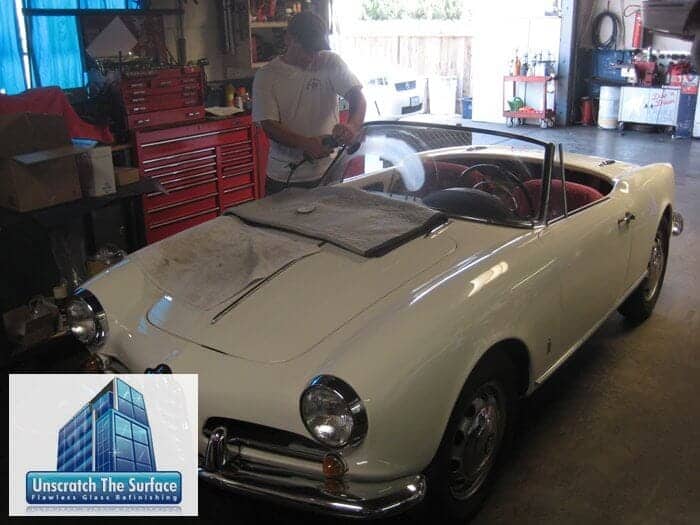 Windshield resurfacing classic Alfa Romeo