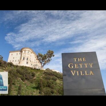 Getty Villa Malibu CA glass scratch removal - first major commercial project 2005