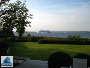 Glass Resurfacing Germany (Heikendorf) Cruise ship passes by Kiel, Germany while we were getting scratches out of glass.