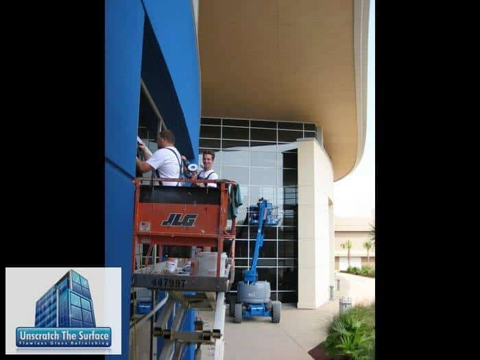 Professional glass restoration should be organized, neat, and thorough while resurfacing your scratched glass