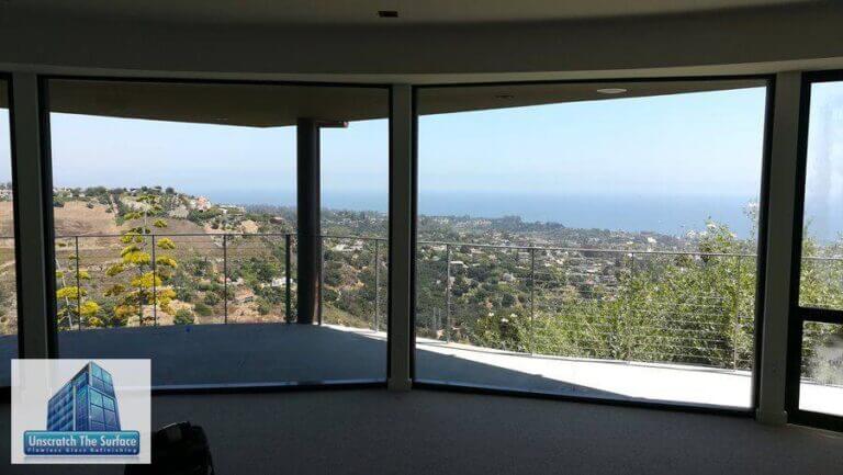 Tempered glass restored to clarity in Santa Barbara CA custom home