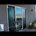 Las Vegas Scratched Glass Repair - Commercial Office Bldg Glass scratch removal first step, sanding the glass. Las Vegas, NV