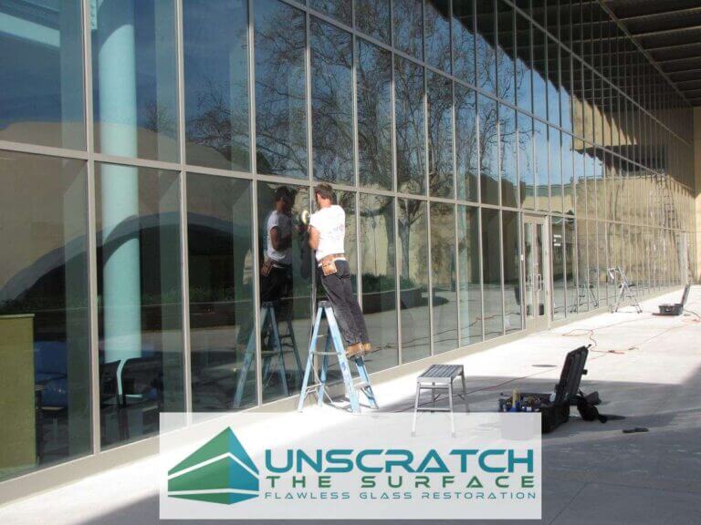 polishing scratches large curtain wall