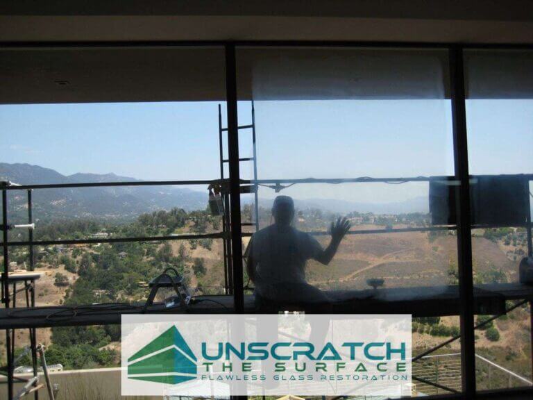 tempered glass scratch removal custom home project santa barbara