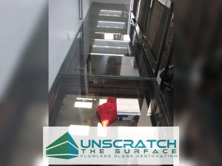 After removing all glass scratches from glass floor, beautiful view restored