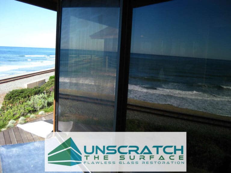 Sliding Tempered Door Glass Resurfacing | Del Mar CA sliding glass door scratch removal del mar ca