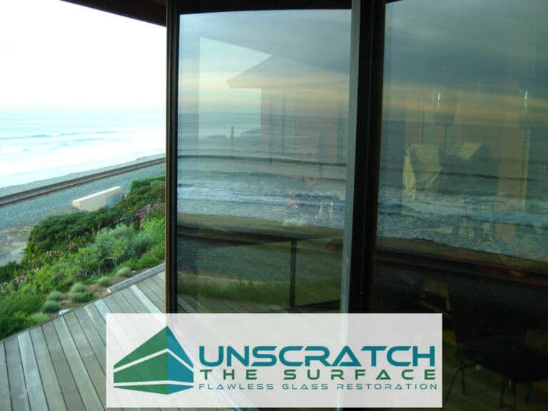 Sliding Tempered Door Glass Resurfacing | Del Mar CA sliding glass door scratch removal del mar ca